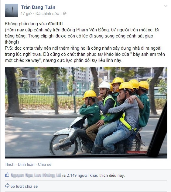 Hình ảnh được nhà báo Trần Đăng Tuấn chia sẻ.