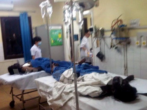 Nạn nhân được đưa vào cấp cứu tại bệnh viện Việt Nam-Thụy Điển.