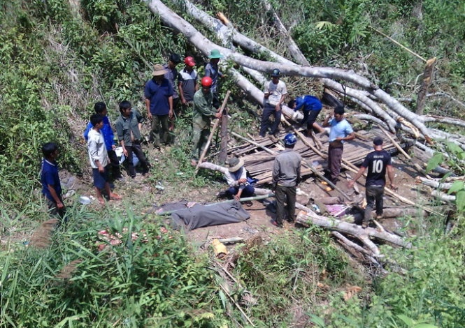 Hiện trường vụ tai nạn.