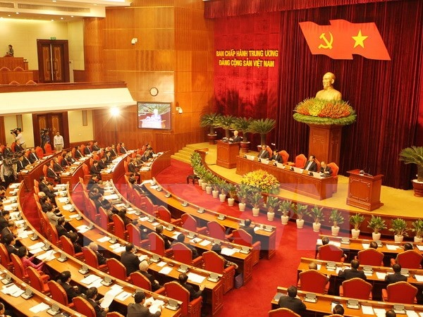 Ngay lam viec thu 2 Hoi nghi lan thu 11 BCH TW Dang hinh anh