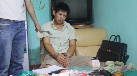 Công an TP Hòa Bình bắt đối tượng tàng trữ ma túy trái phép.