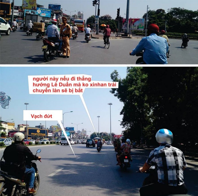 Bức ảnh của một facebooker cho rằng việc bị CSGT xử phạt lỗi là hơi khó hiểu.