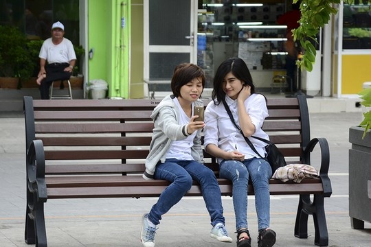 Ghe dat tren pho di bo Nguyen Hue lam tu cay dau 100 tuoi hinh anh