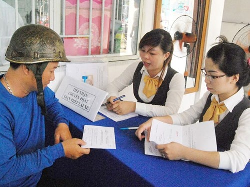 Cap doi giay phep lai xe tai nha hinh anh