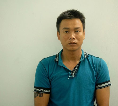 Huỳnh Văn Hận lúc bị bắt.