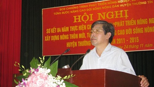 Ông Tô Văn Cường - Bí thư Huyện ủy, Chủ tịch HĐND huyện Thường Tín (Hà Nội).