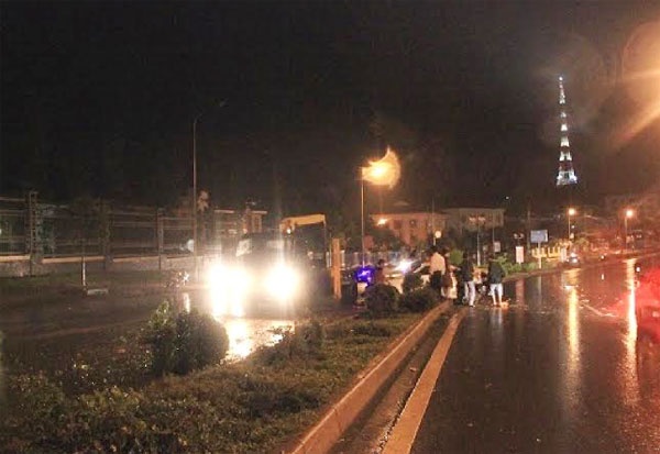 Hiện trường vụ tai nạn.