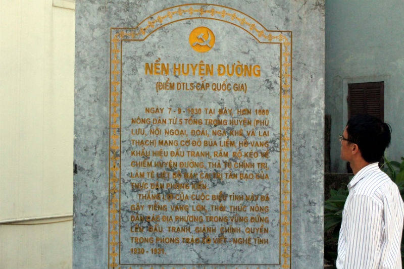 Nền huyện đường năm xưa, nơi gắn liền với những chứng tích hào hùng của nhân dân Can Lộc.