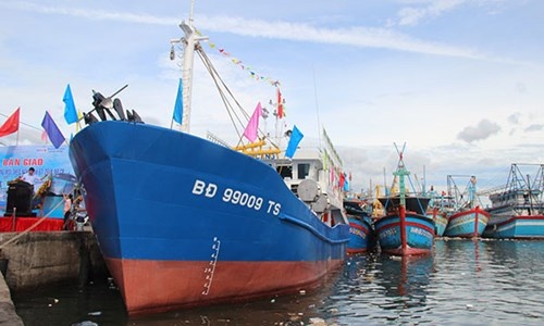 Can canh tau vo thep dau tien cua ngu dan Binh Dinh hinh anh