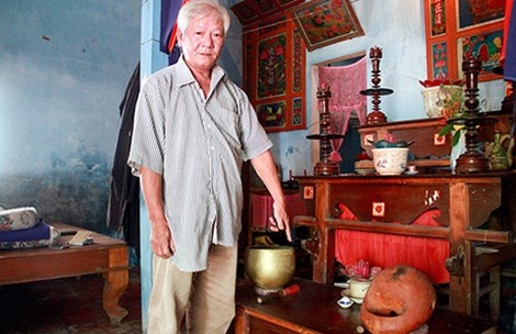 Vị trí được người dân cho rằng có kho báu.