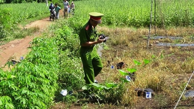 Vị trí xảy ra vụ án mạng.