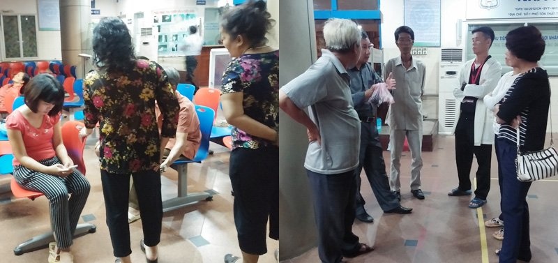 Đã quá 23h đêm nhưng trong viện vẫn còn rất đông người thân và hàng xóm của anh Cường.