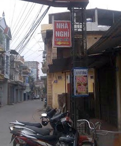 Nhà nghỉ Nam Hải, nơi anh K. phải viết giấy vay nợ tiền.