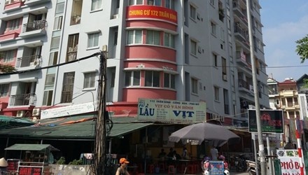 Toà chung cư nơi xảy ra sự việc.