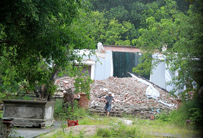 Nhà thiếu tướng Thạch đã đập bỏ.