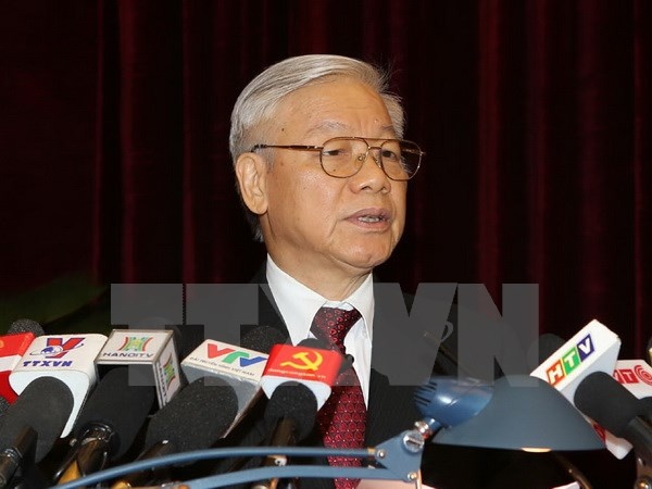 Toan van phat bieu khai mac Hoi nghi TU 13 cua Tong bi thu hinh anh