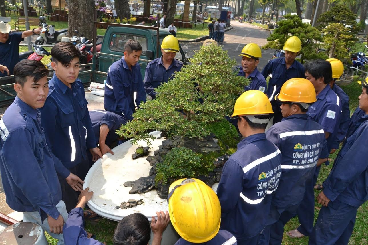 Khong gian ngay tinh nhan trong hoi hoa xuan TP HCM hinh anh