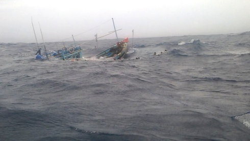 Tau ca lao vao da ngam, 9 ngu dan keu cuu o Truong Sa hinh anh