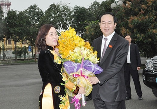 Chu tich nuoc Tran Dai Quang lam viec tai Ninh Binh hinh anh