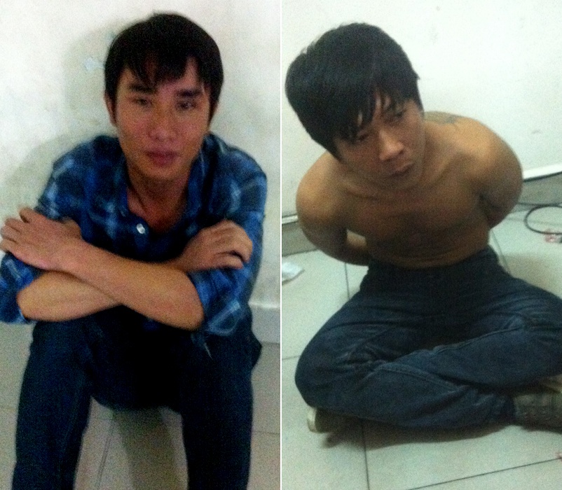 Hai ten trom trong cong vien bi canh sat hinh su quat nga hinh anh