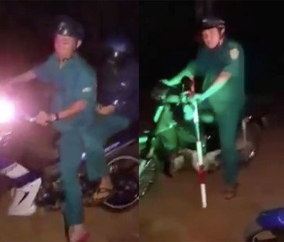 Cong an xin loi nguoi bi rut chia khoa xe may khong ly do hinh anh