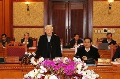 Ban Bi thu hop danh gia thuc hien Chi thi 16 ve to chuc Tet Mau Tuat hinh anh