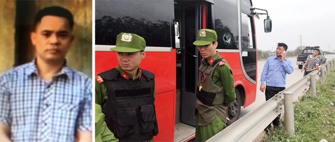 nem da xe khach tren cao toc anh 1