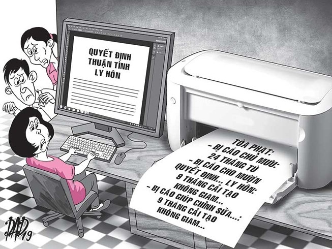 làm giả đơn ly hôn để dọa vợ ảnh 1 lam gia don ly hon de doa vo anh 1
