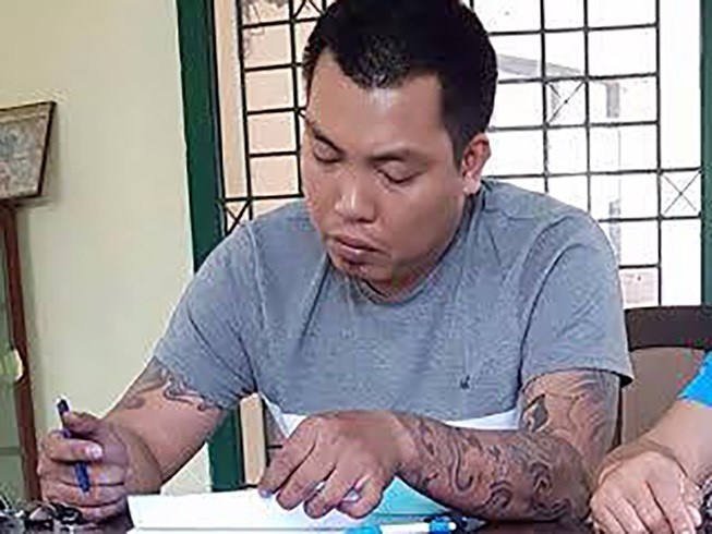 Vay nang lai 7 trieu chua tra, bi giang ho Hai Phong bat coc hinh anh