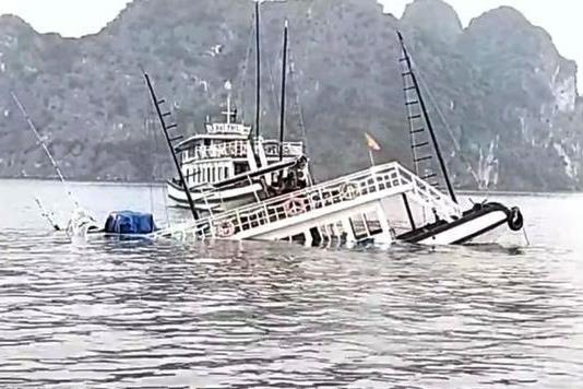 Tau du lich chim tren vinh Ha Long hinh anh