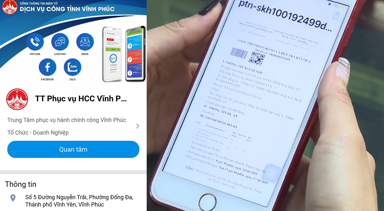 Dịch vụ công không giấy tờ tại Vĩnh Phúc ảnh 2 Dich vu cong khong giay to tai Vinh Phuc anh 2