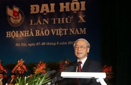 Thu cua Tong bi thu chuc mung 70 nam thanh lap Hoi Nha bao Viet Nam hinh anh
