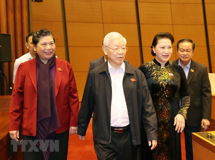 Tong Bi thu du phien thao luan tai Quoc hoi anh 1