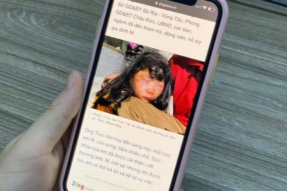 Xac dinh thu pham danh nu sinh khi di hoc ve hinh anh