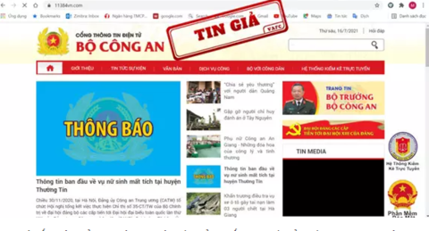 Phat hien trang gia mao cong thong tin dien tu Bo Cong an de lua dao hinh anh