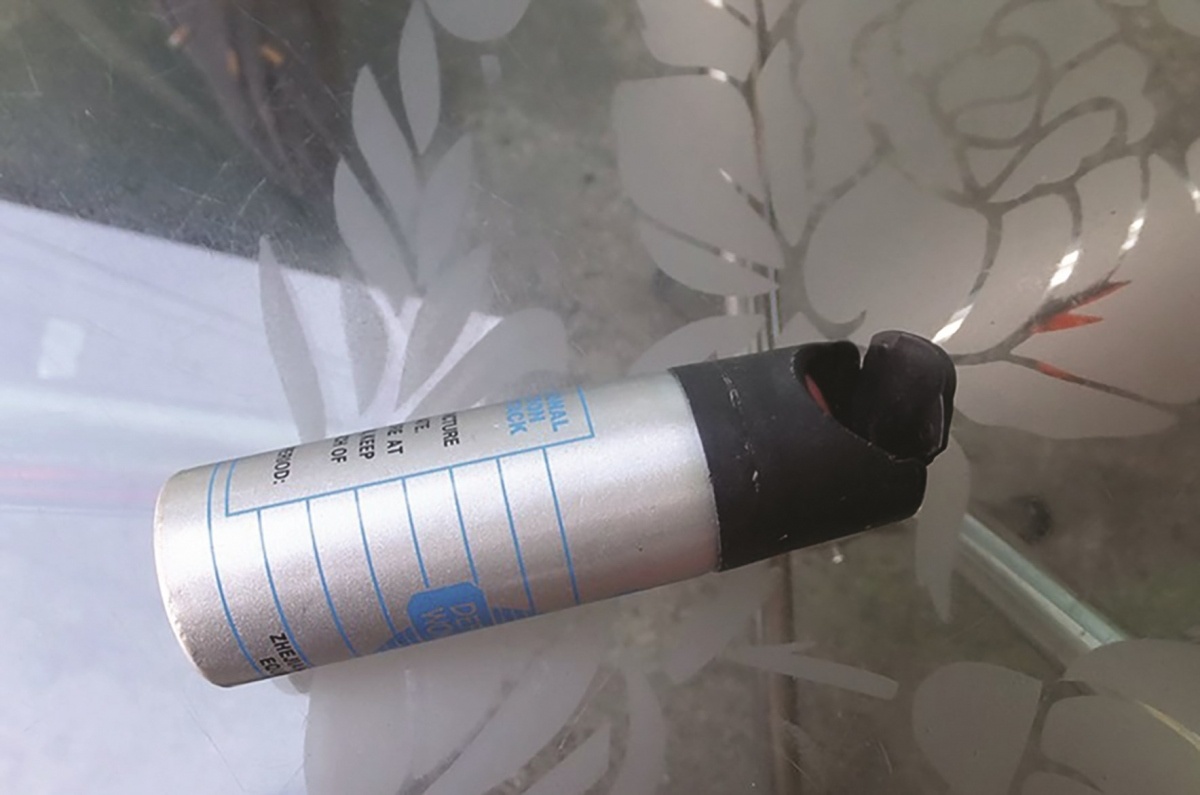 Dung binh xit hoi cay de cuop tai san cua nguoi di duong vao ban dem hinh anh