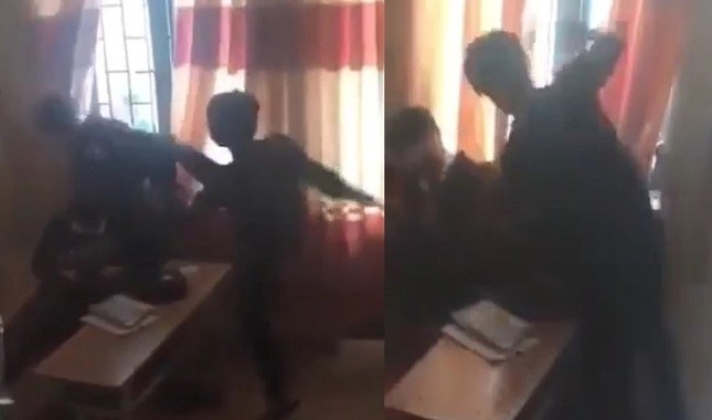 Nam sinh lop 9 nhap vien vi bi ban danh trong lop hinh anh