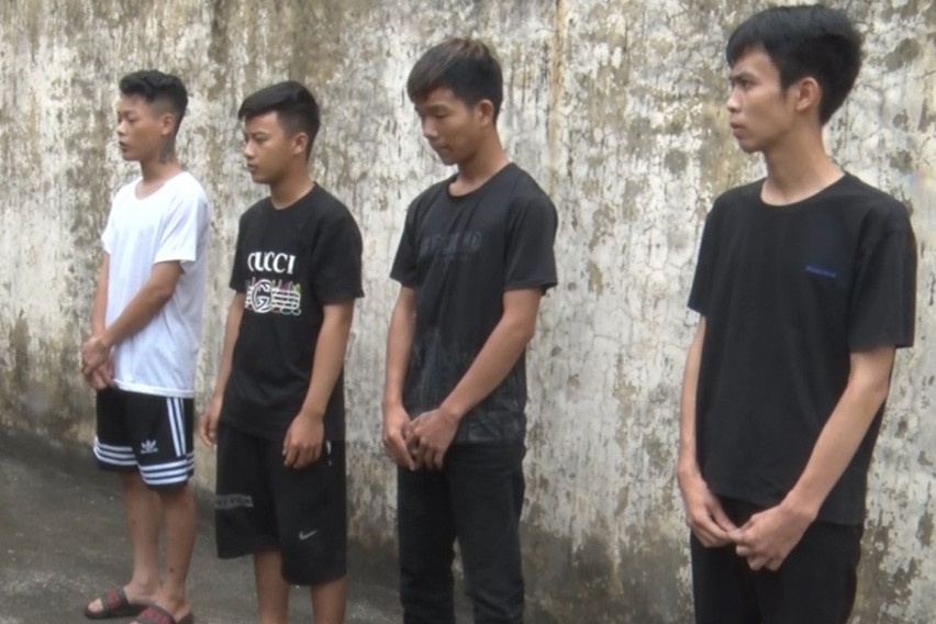 Bat giu nhom nguoi bit mat cuop xe may tren duong o Ha Nam hinh anh