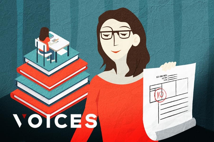 Toi bat luc nhin con minh guc nga truoc ap luc diem so hinh anh