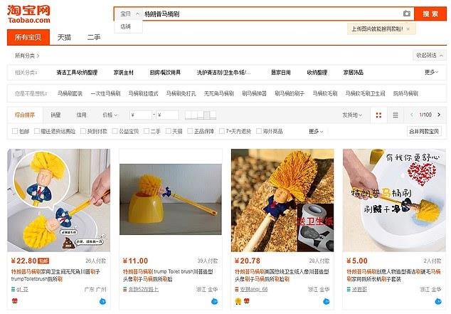 cọ toilet hình TT Trump ảnh 2 co toilet hinh TT Trump anh 2