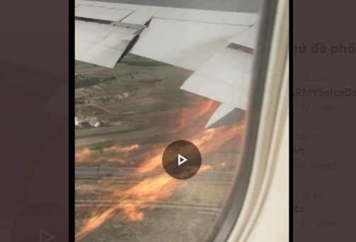 Boeing 767 gap su co vi 'banh xe boc chay va chui vao dong co' anh 1