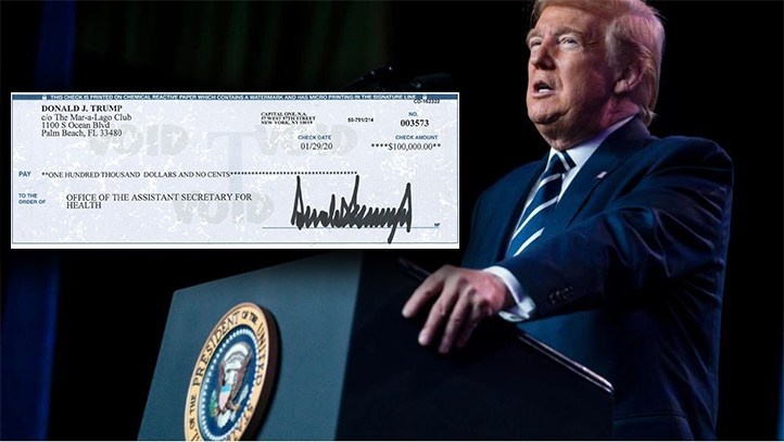 Tong thong Donald Trump quyen tien luong chong dich virus corona o My hinh anh