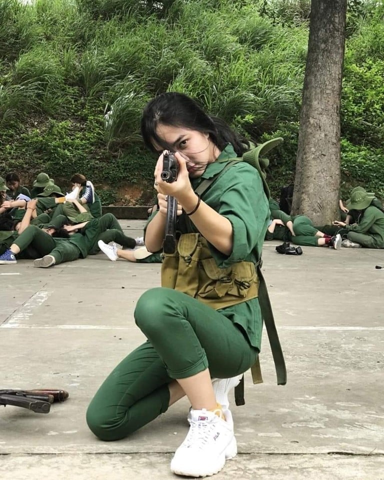 Nữ sinh học quân sự ảnh 1 Nu sinh hoc quan su anh 1