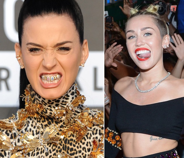 Katy Perry khoe rang, Miley Cyrus mac 'tham hoa' o VMA hinh anh
