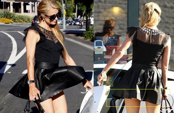 Paris Hilton bi gio thoi toc vay hinh anh