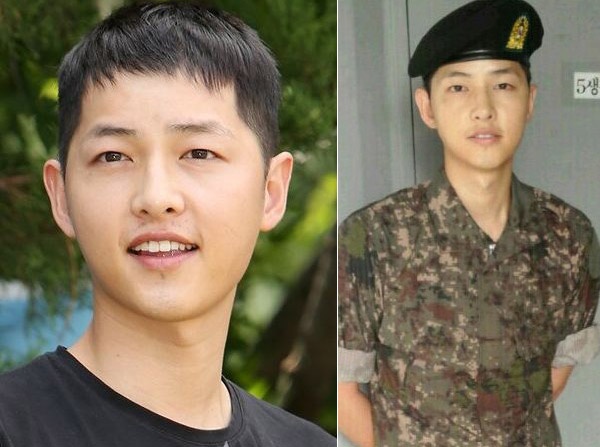 Song Joong Ki mat guong mat baby sau 1 thang nhap ngu hinh anh