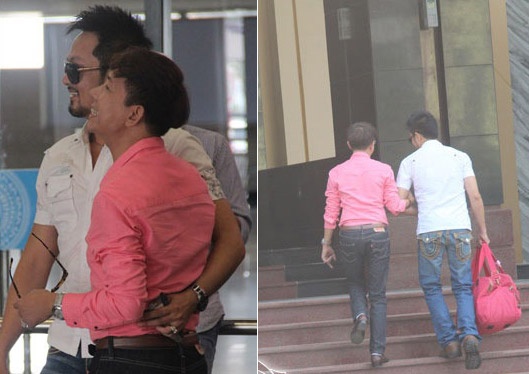 Long Nhat khoac tay ban trai vao khach san hinh anh