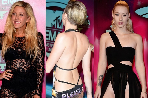 Sao 'khoe than' lo lieu tren tham do MTV chau Au hinh anh