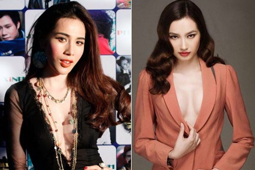 Muon van kieu vay 'xe nguc' khoe than cua my nhan Viet hinh anh