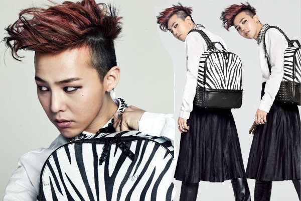 G-Dragon mac vay quang cao tui xach nu hinh anh